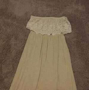 Size Medium Beige Summer Spring Maxi Dress